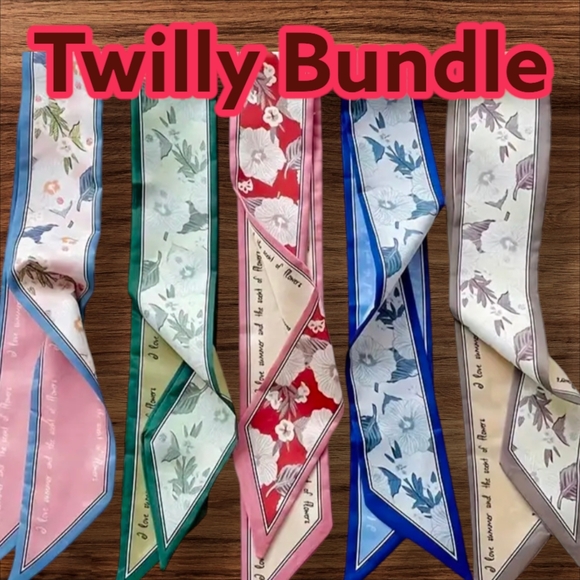 4 Twillies, Random or Color Theme of Your Choice! Twilly Bundle - Picture 8 of 9